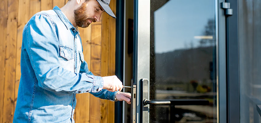 Frameless Glass Storefront Door Locks Replacement in Corona, CA